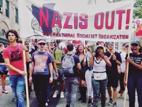 Marching against a far-right mobilization in Boston